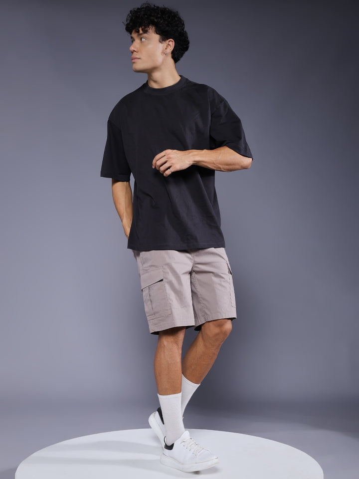 Mens Cotton Utility Shorts  – Ash Grey