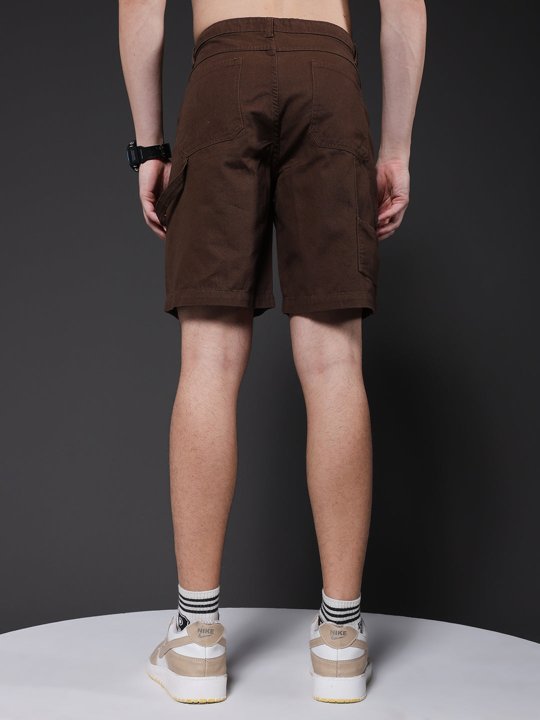 Mens Cotton Utility Shorts  – Khaki