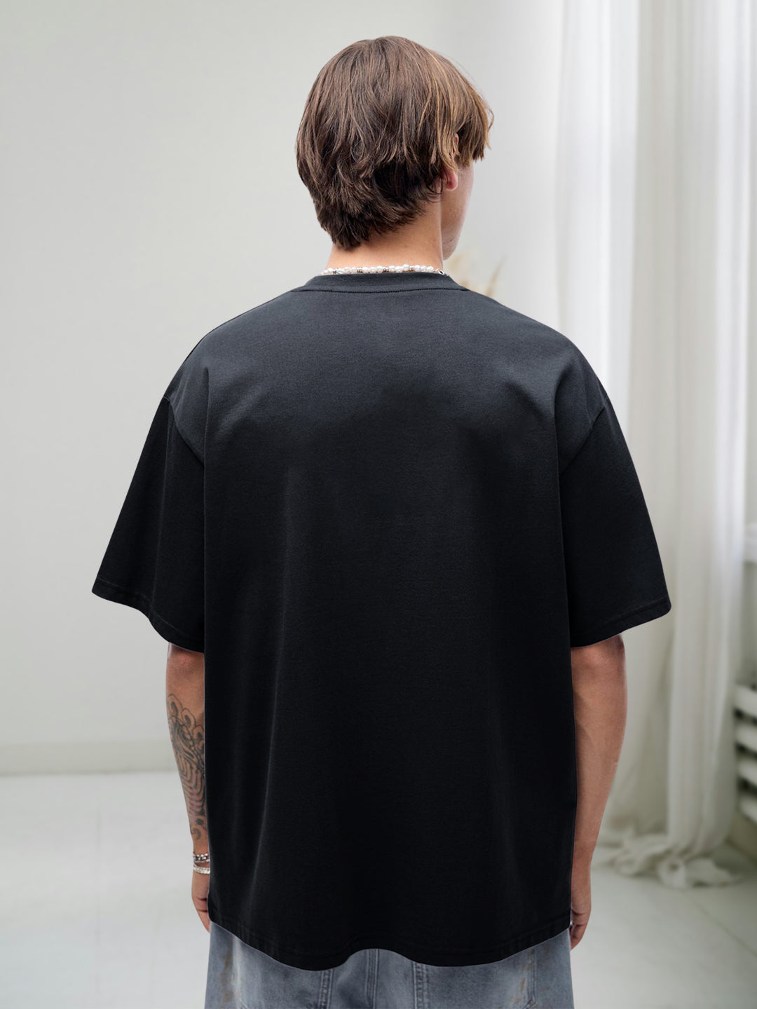 CRIMSON STATIC Men Terry Printed Oversized T-Shirt