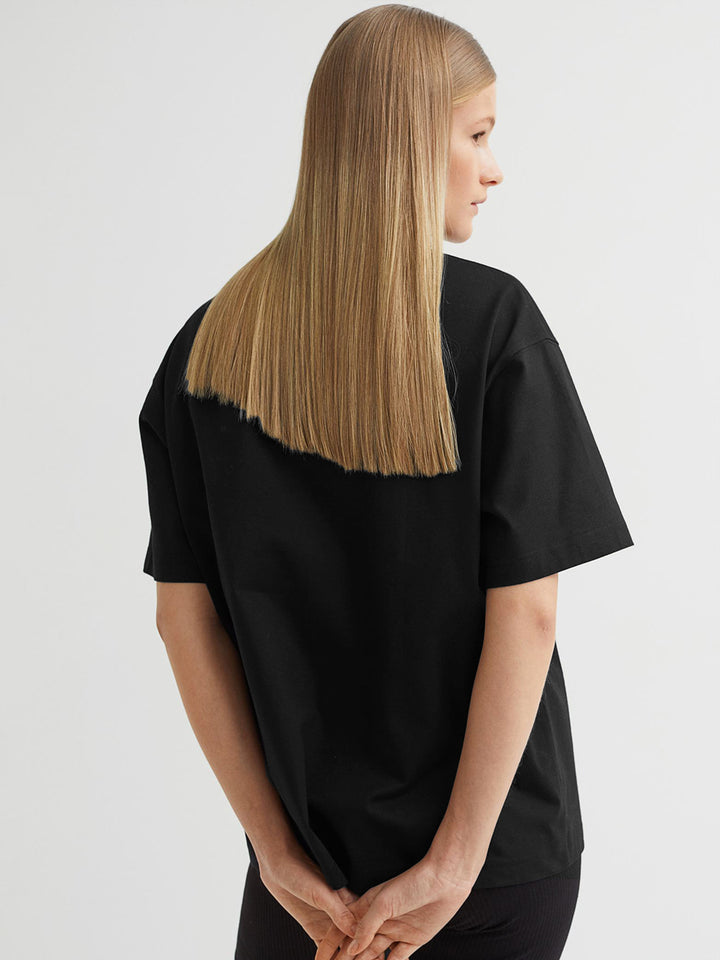 CRIMSON STATIC Women Terry Printed Oversized T-Shirt