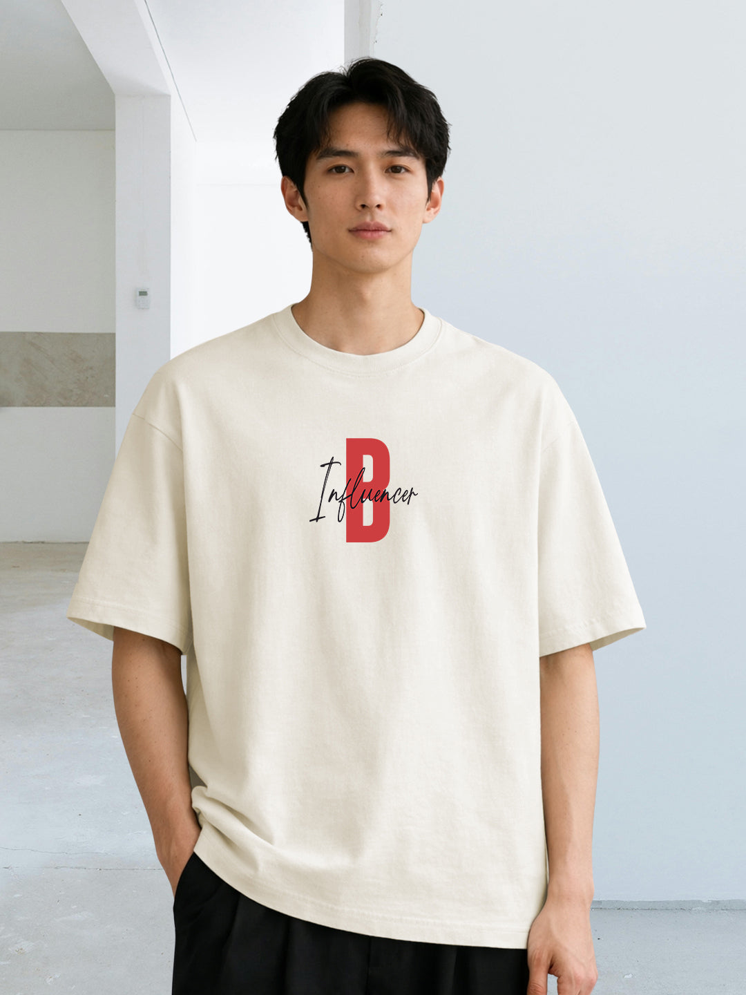 INFLUENCE GAME Men Terry Printed Oversized T-Shirt