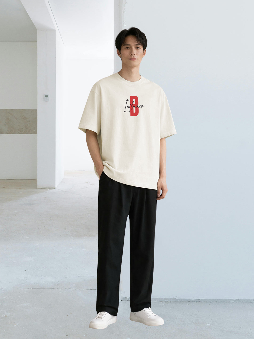 INFLUENCE GAME Men Terry Printed Oversized T-Shirt