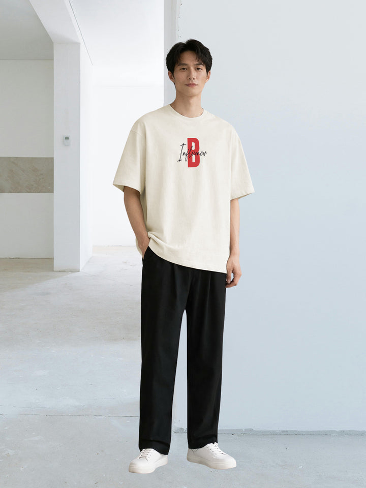 INFLUENCE GAME Men Terry Printed Oversized T-Shirt