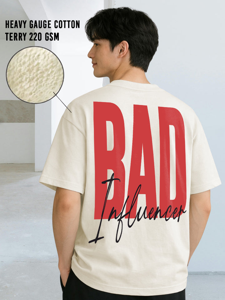 INFLUENCE GAME Men Terry Printed Oversized T-Shirt