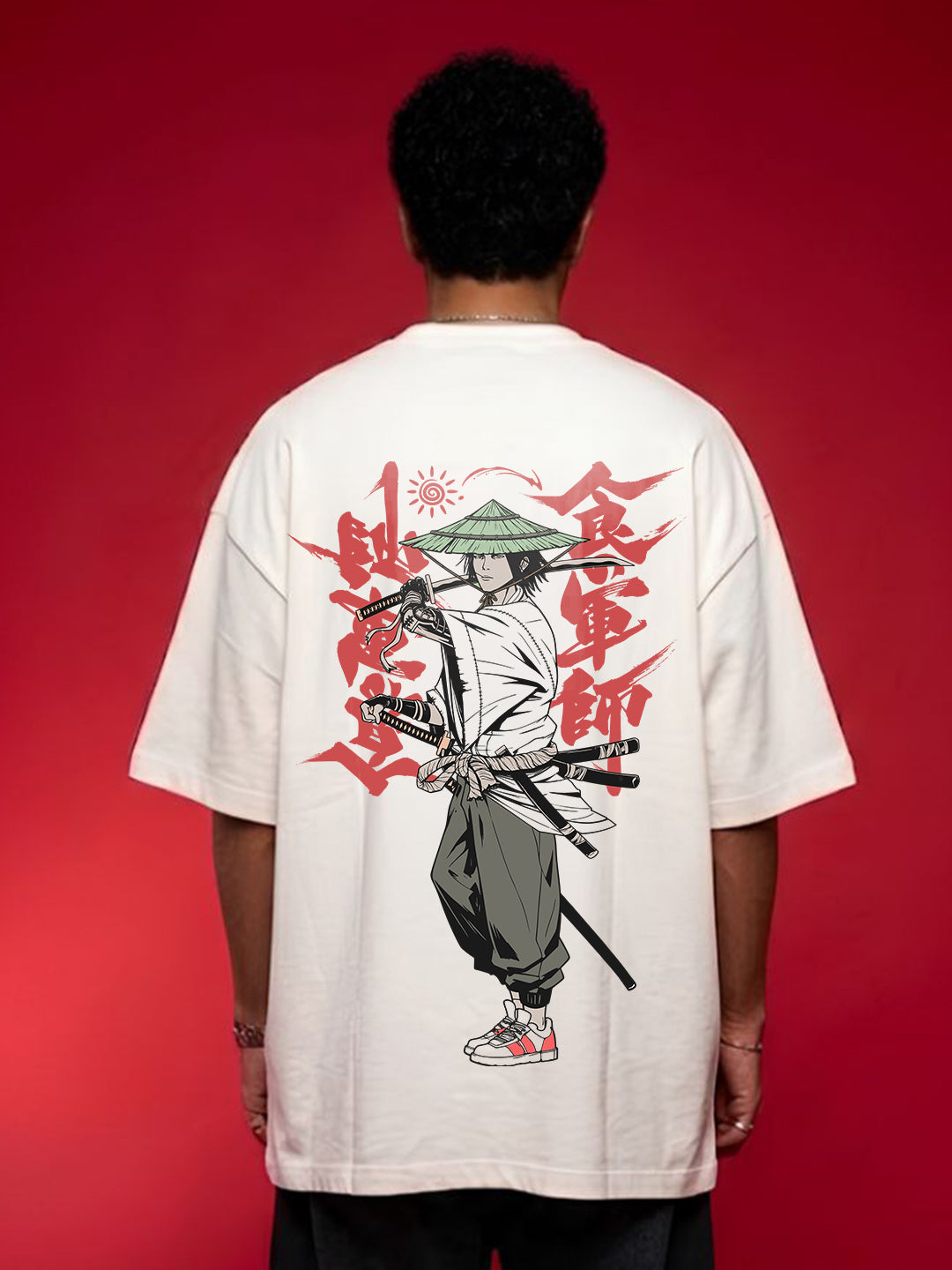 THE UNSEEN BLADE Men Terry Printed Oversized T-Shirt