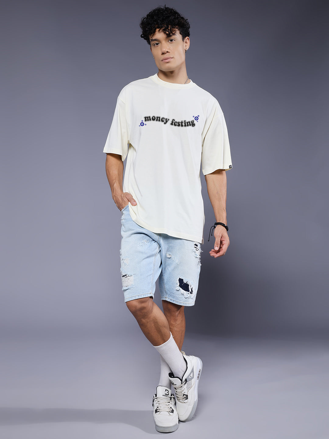A RICH MAN Men Premium Oversized Terry T-shirt