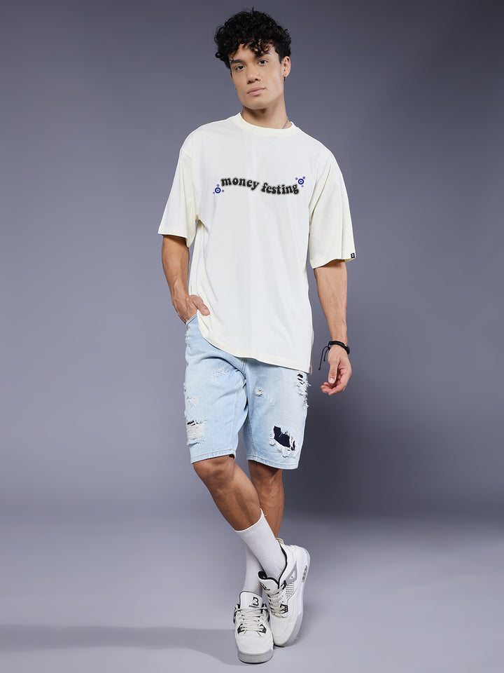 A RICH MAN Men Premium Oversized Terry T-shirt