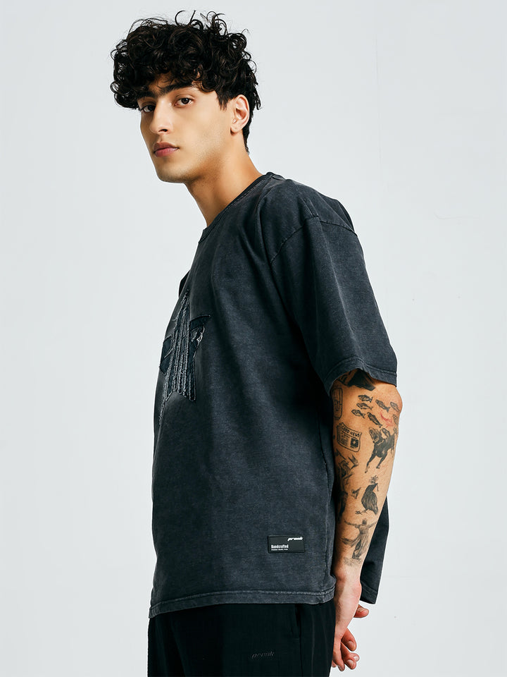 Men Premium Printed Oversized Terry T-shirt
