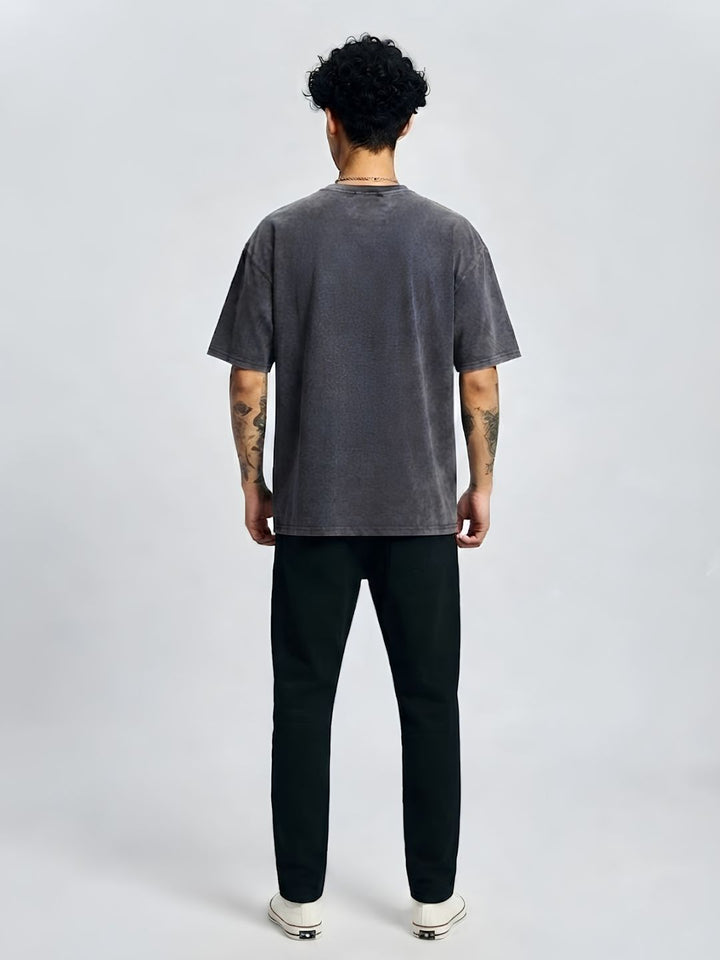 Men Premium Retro Wash Oversized Terry T-shirt