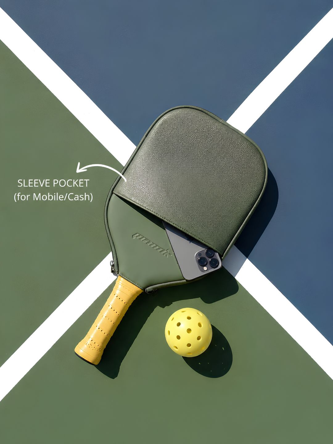 Pickleball Paddle Cover Olive Green