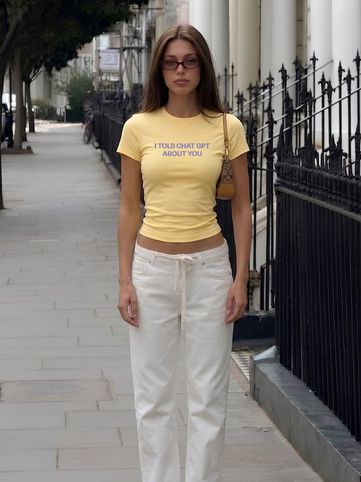 CHAT GPT THE BUTTERCUP TEE TOP