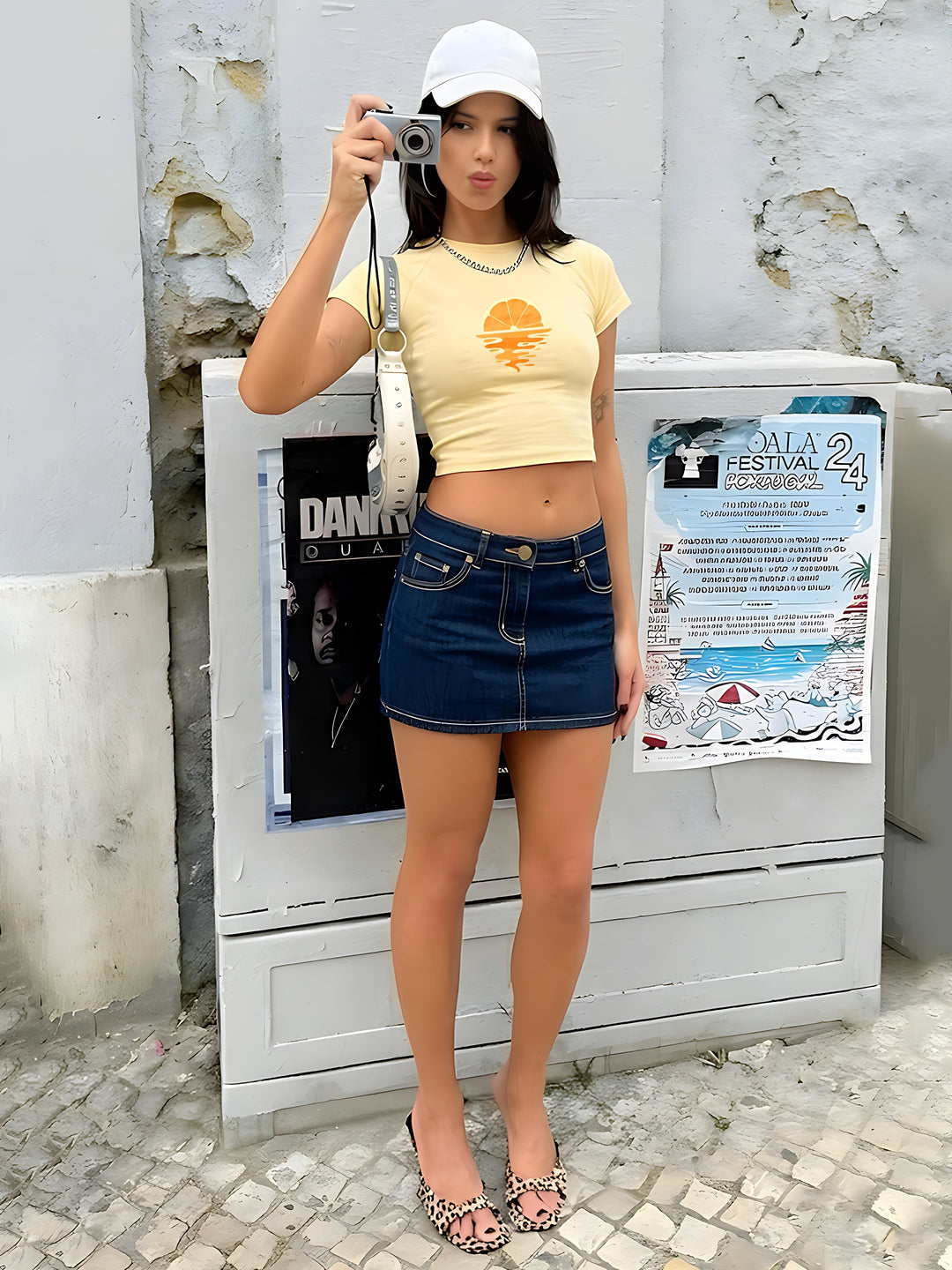 SUNSET SLICE THE BUTTERCUP TEE TOP