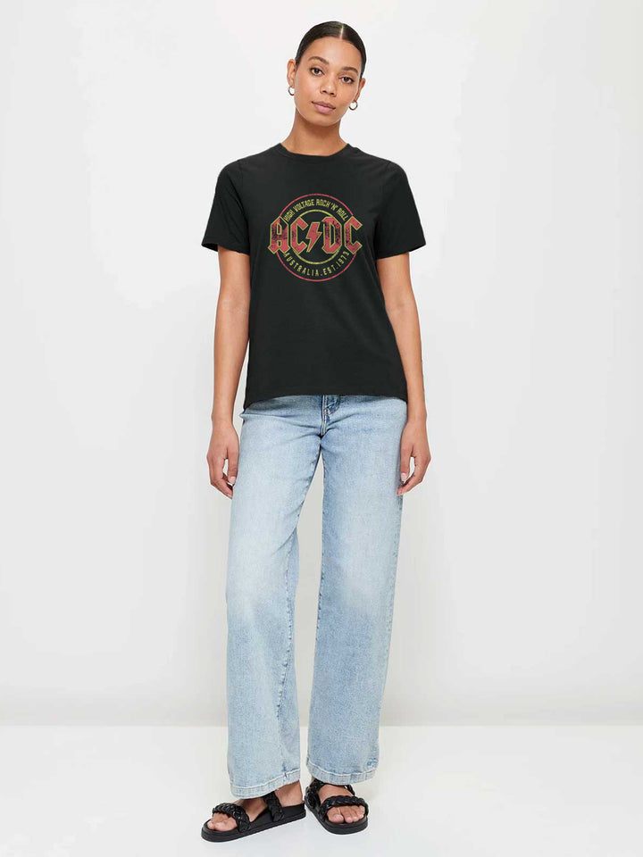 AC-DC Women Half Sleeve T-Shirt