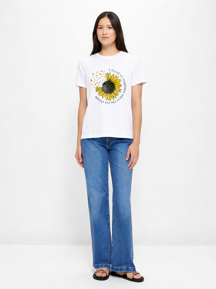 Happiness Women half sleeve T-shirt