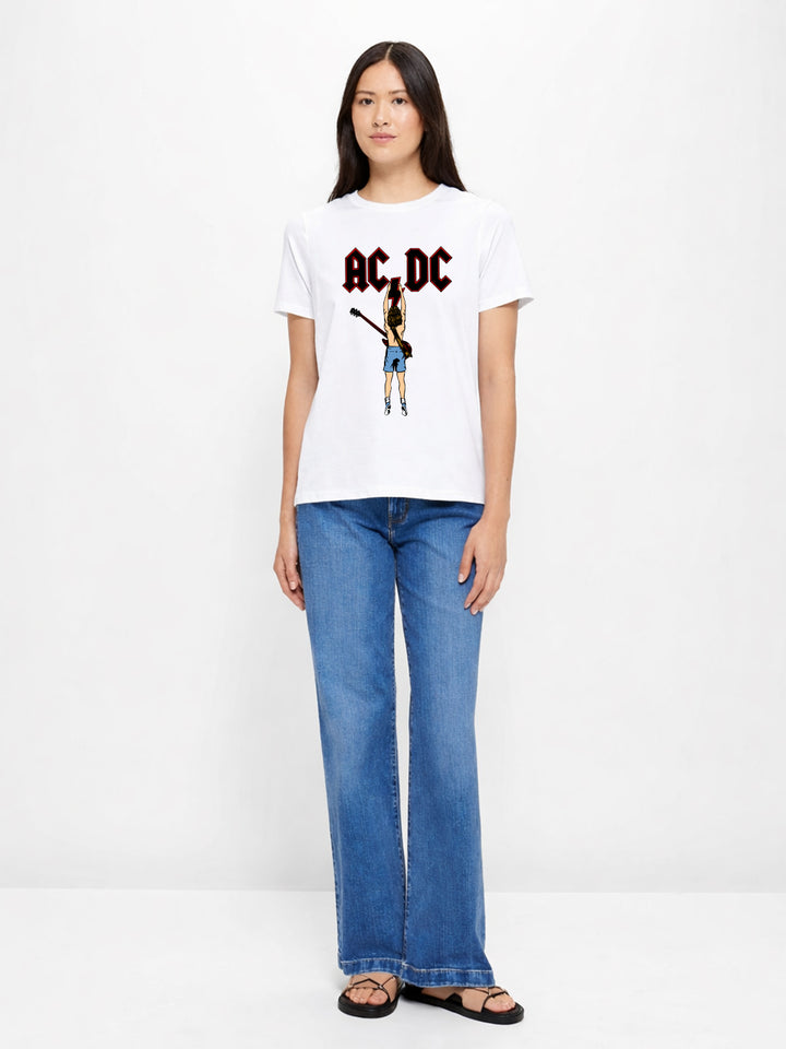 AC-DC Music Women half sleeve T-shirt