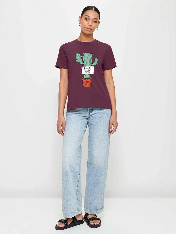 Free Hugs Women Half Sleeve T-Shirt