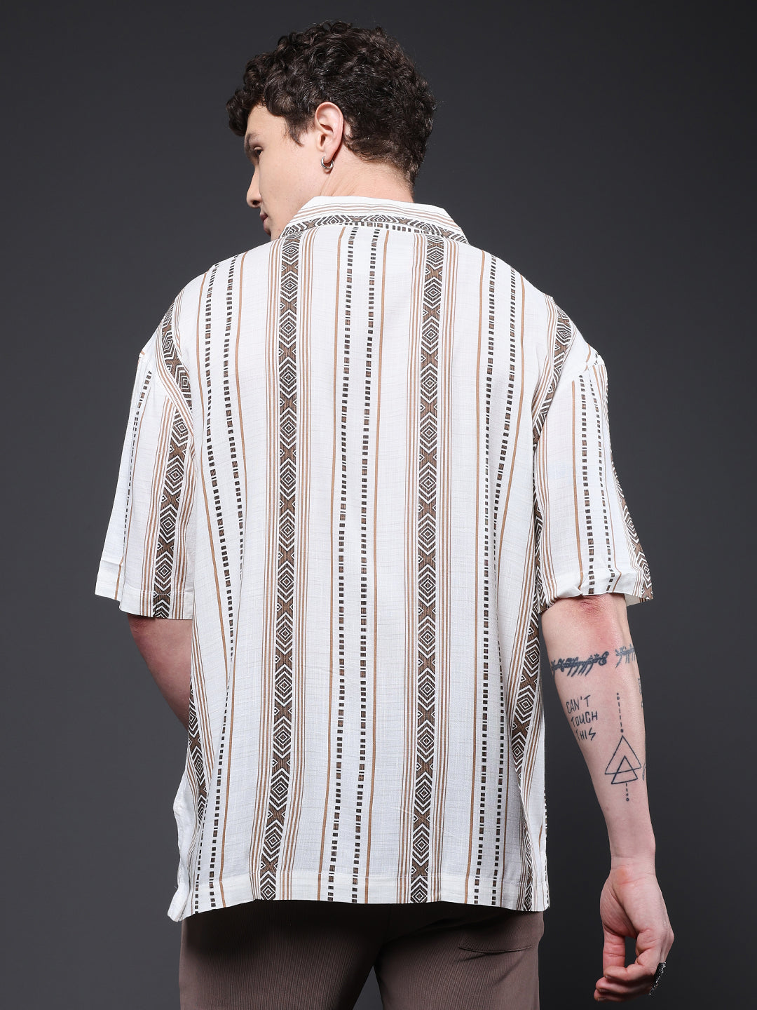 Mens Half Sleeve Casual Shirt  – White