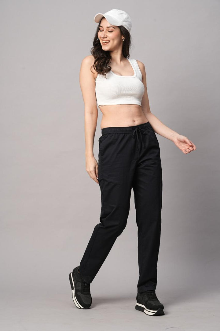 Cotton Pant for Women - Navy