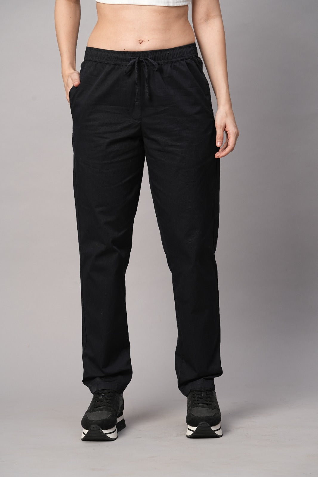 Cotton Pant for Women - Navy