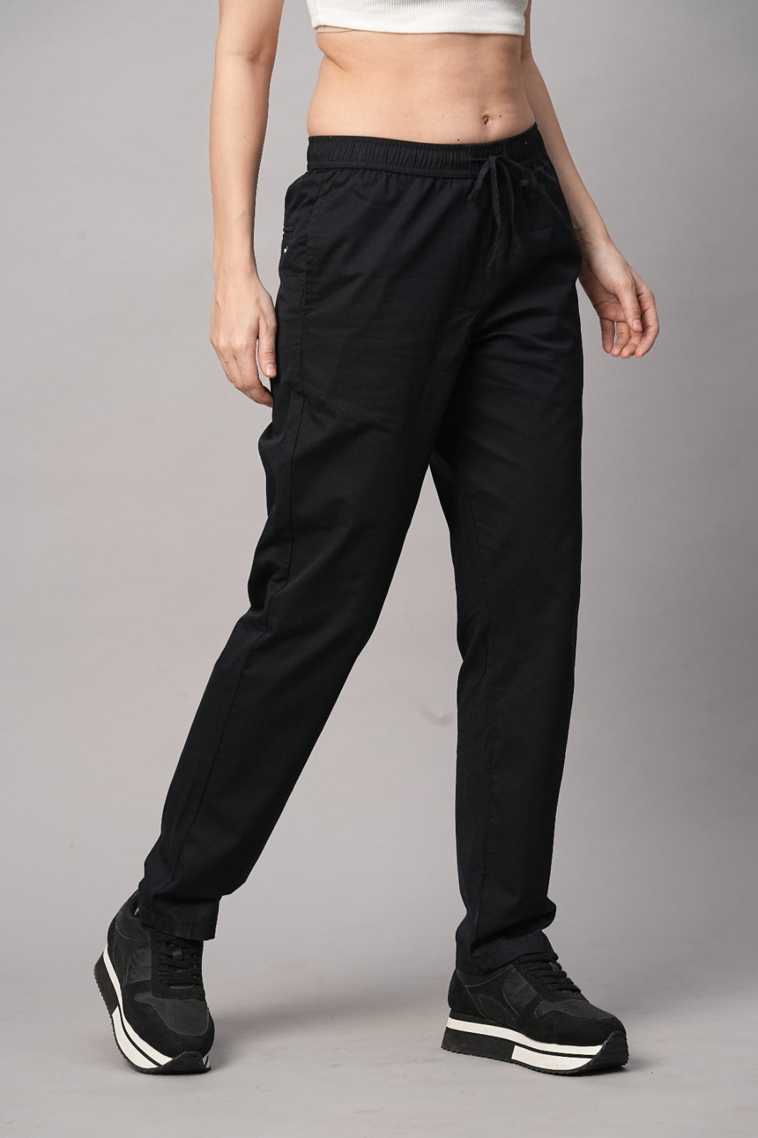 Cotton Pant for Women - Navy