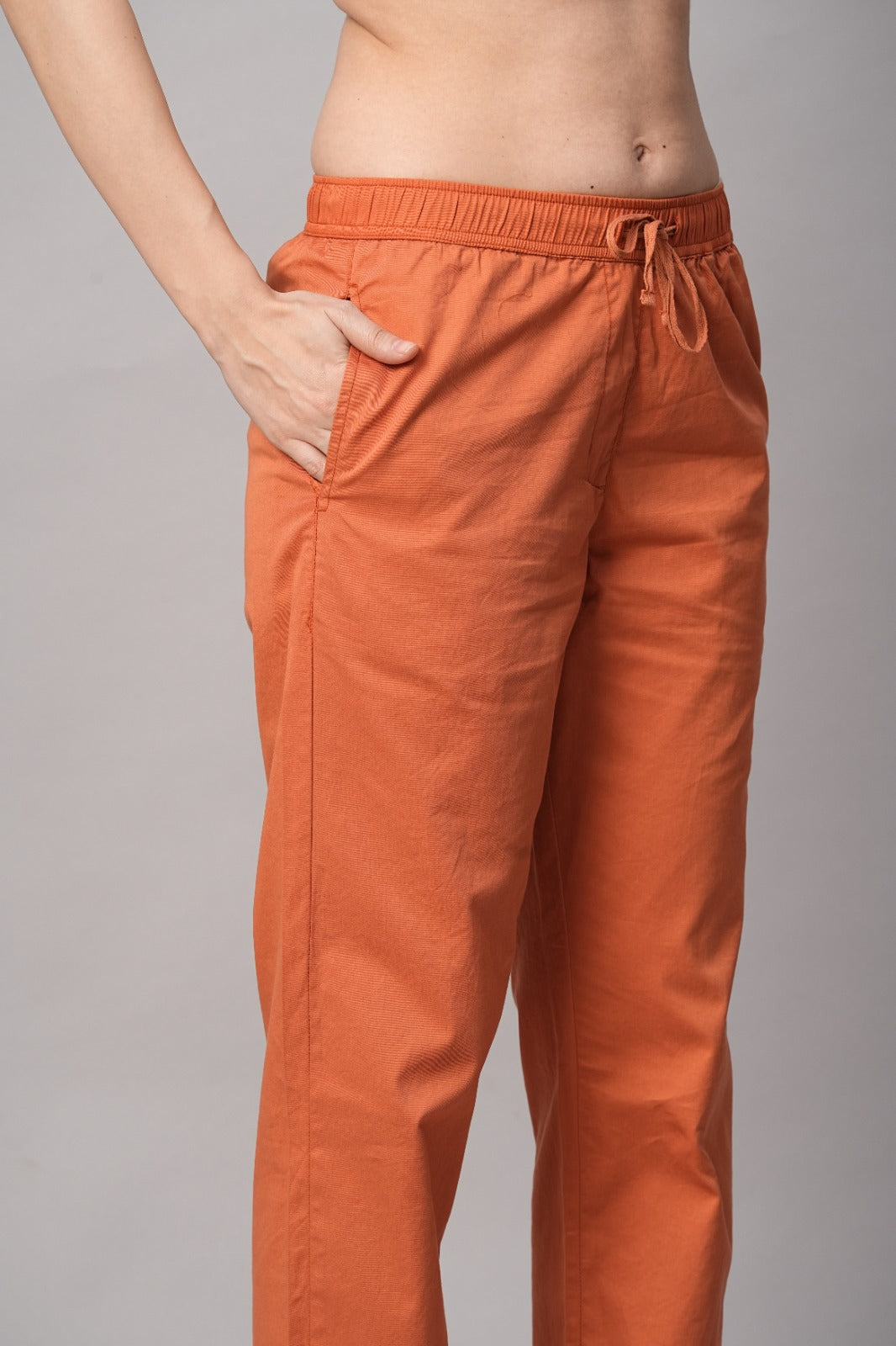 Cotton Pant for Women - Orange