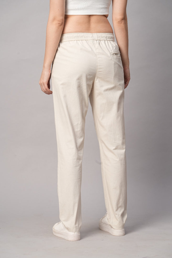 Cotton Pant for Women - Stone