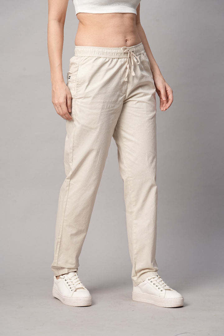 Cotton Pant for Women - Stone