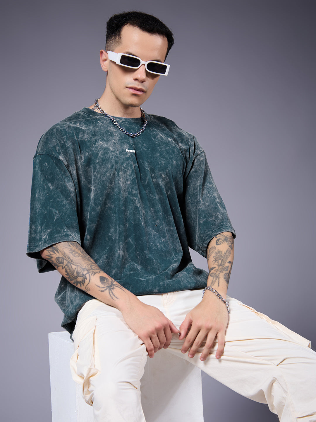PREDATOR Men Retro Wash Oversized T-Shirt
