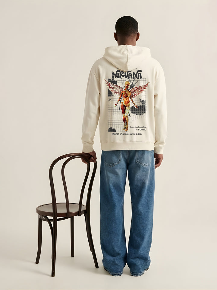 GRUNGE REBIRTH Men Drop Shoulder Premium Terry Hoodie