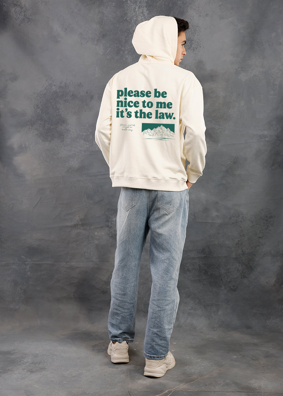 Nice To Me Men Drop Shoulder Premium Terry Hoodie