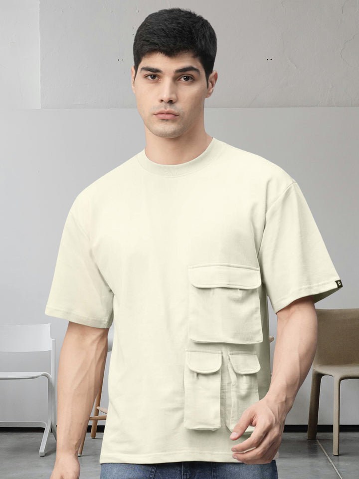 Cargo T-Shirt For Men - Off White