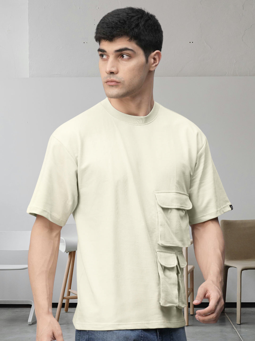 Cargo T-Shirt For Men - Off White