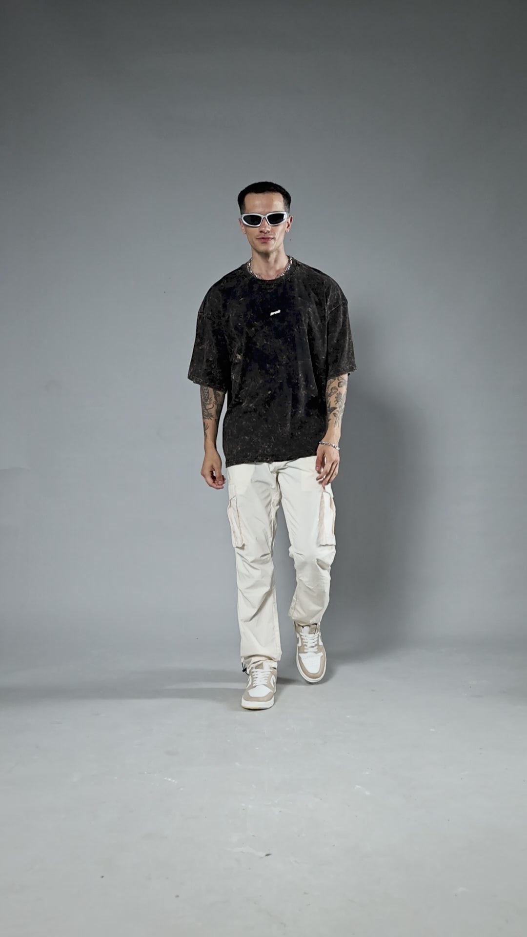 Men Retro Washed Oversized T-Shirt