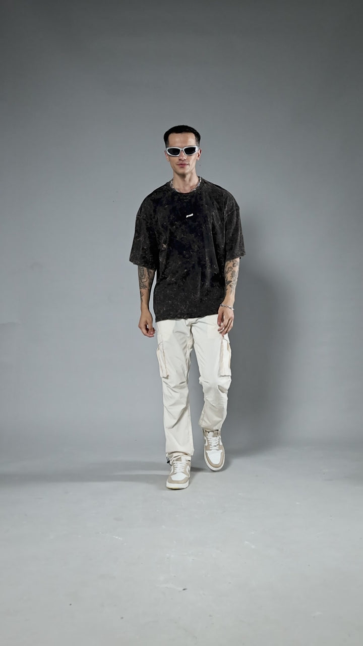 Men Retro Washed Oversized T-Shirt