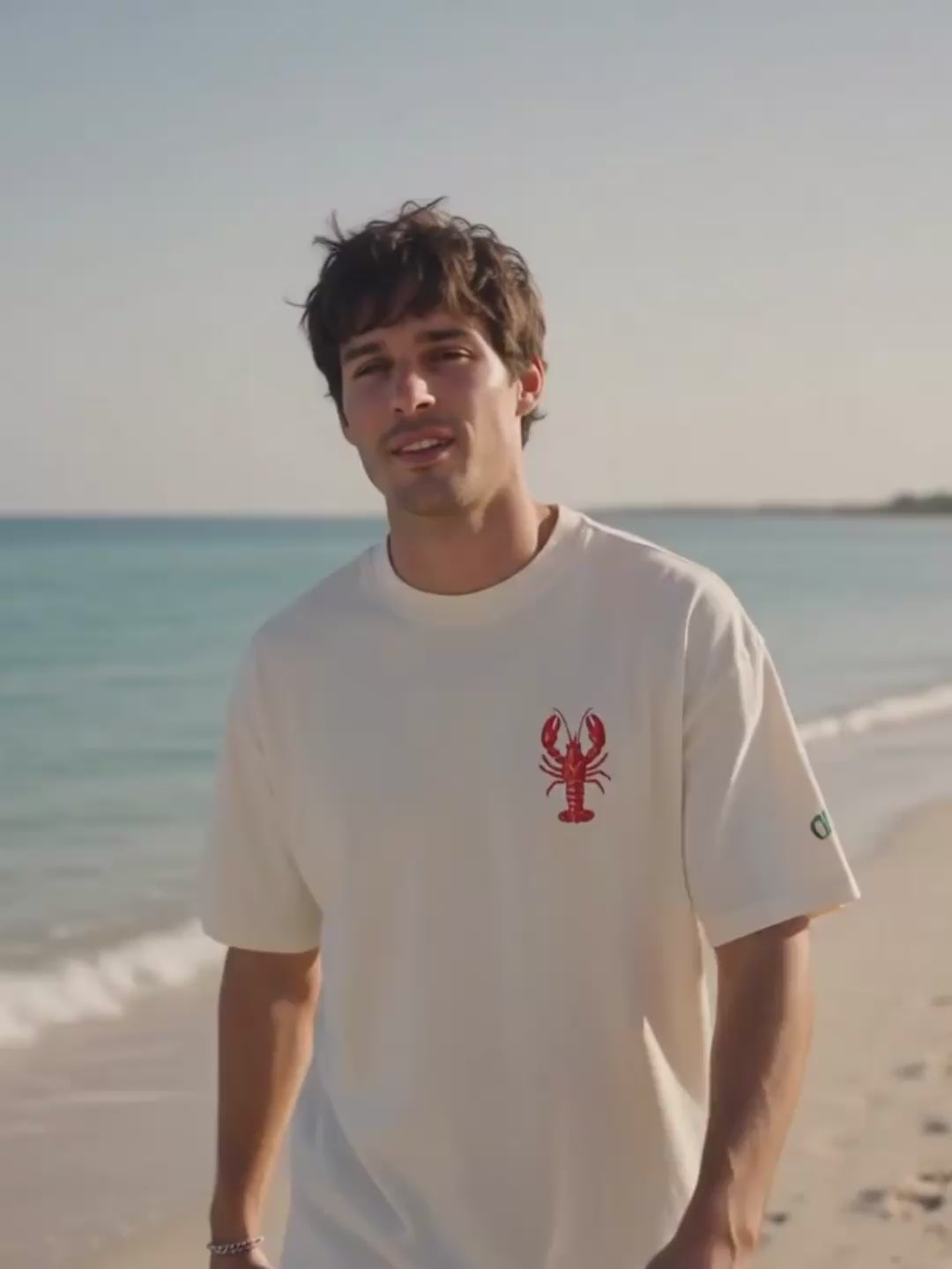 Lobster Men Printed Oversized T-Shirt