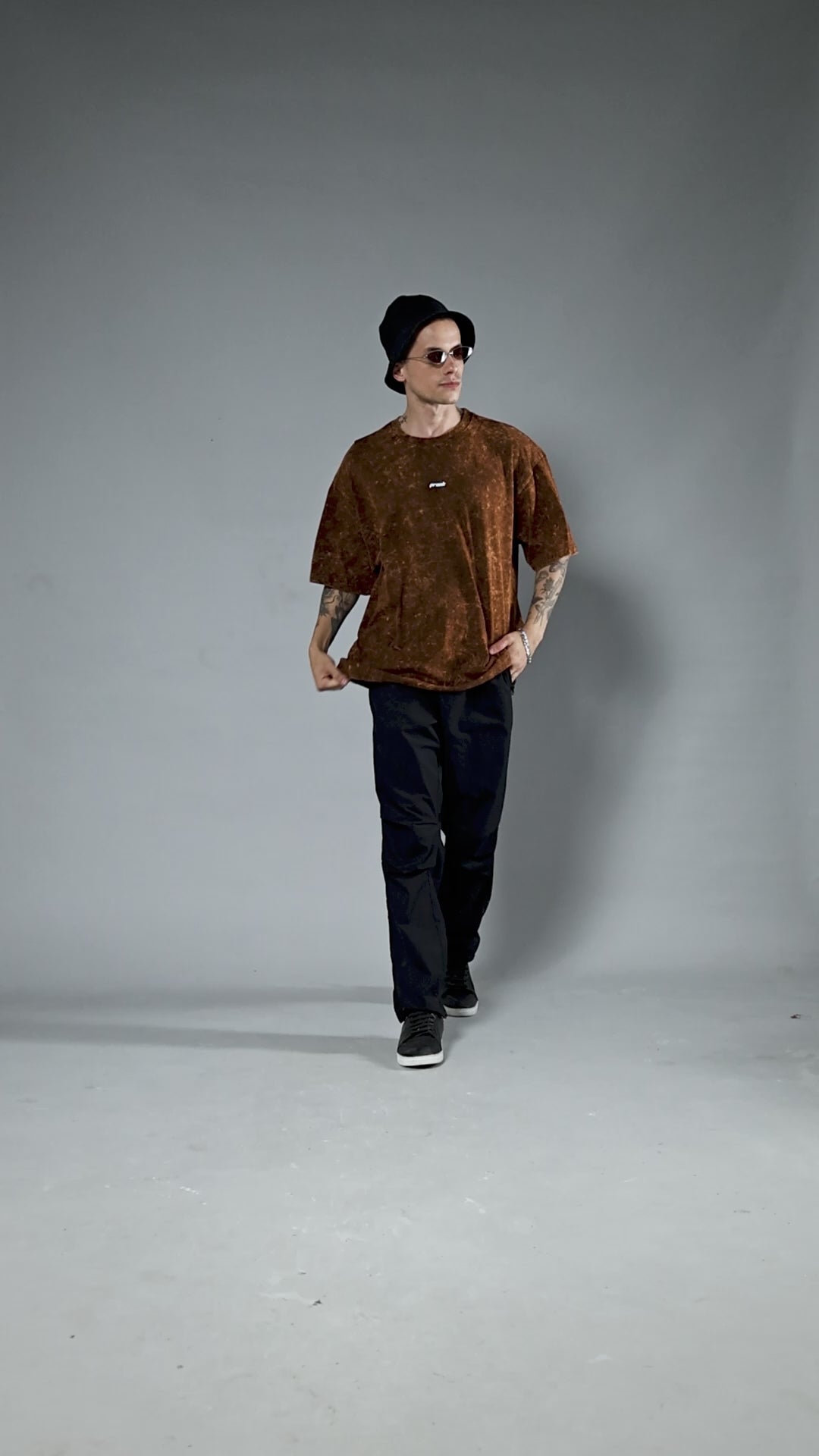 Men Retro Washed Oversized T-Shirt