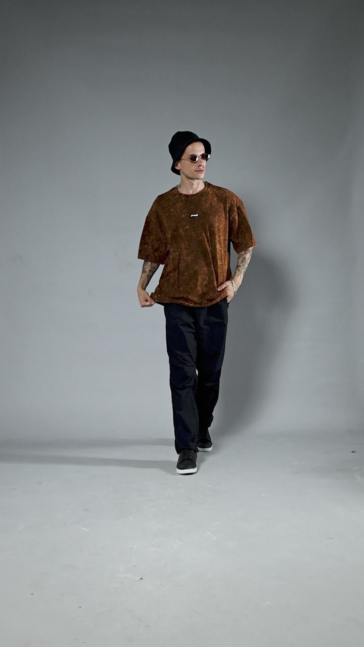 Men Retro Washed Oversized T-Shirt