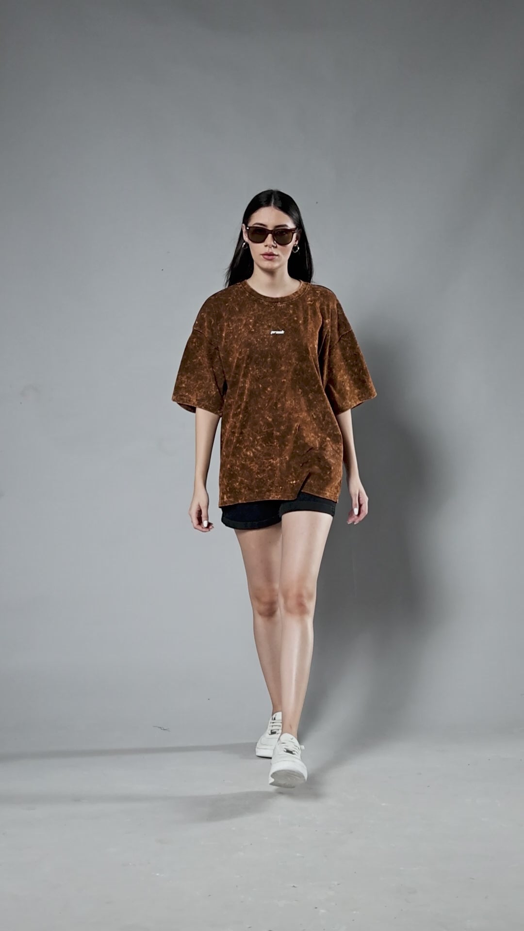 Women Retro Washed Oversized T-Shirt
