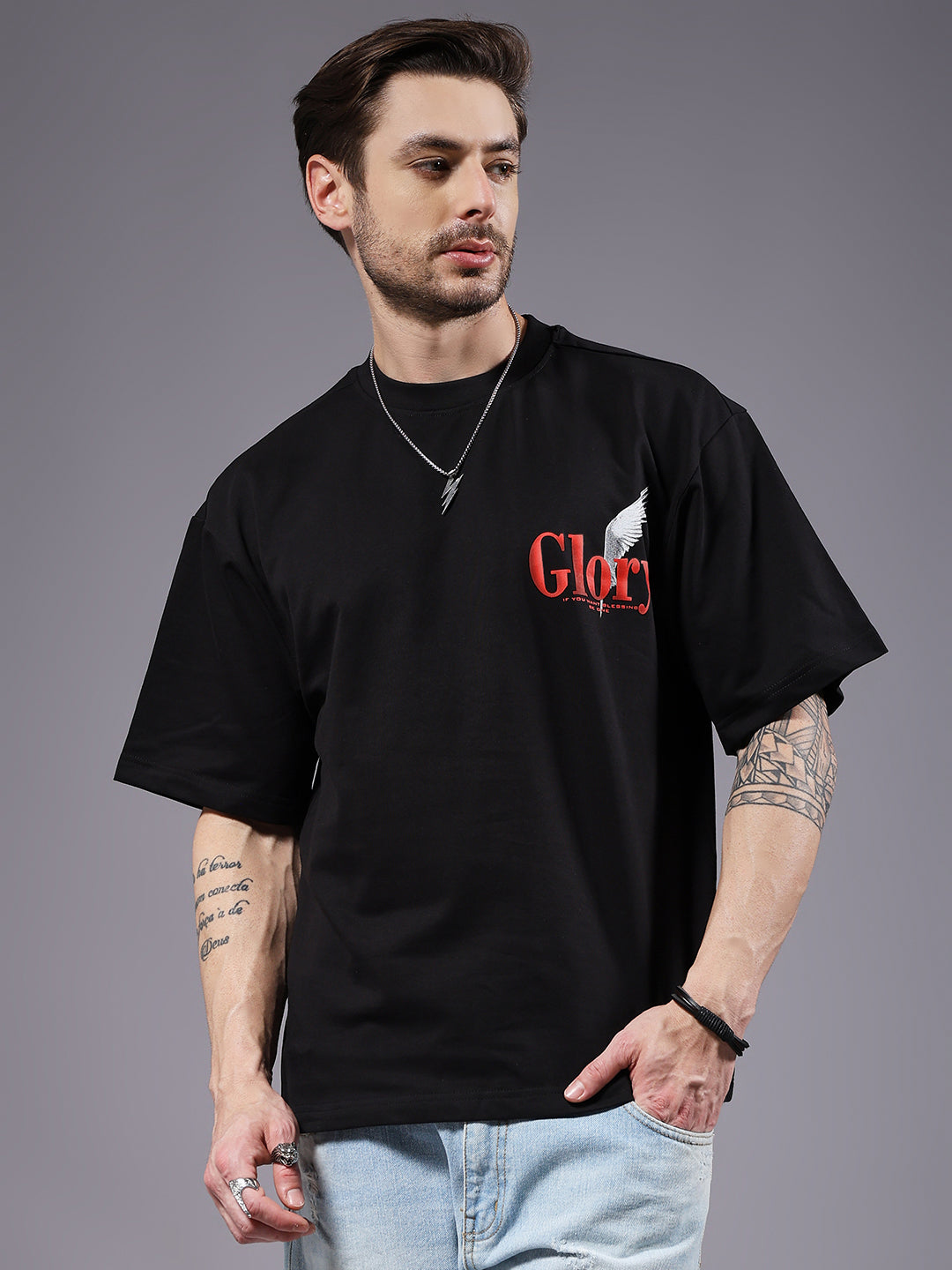 Glory Puff Printed Men Oversized Terry T-shirt