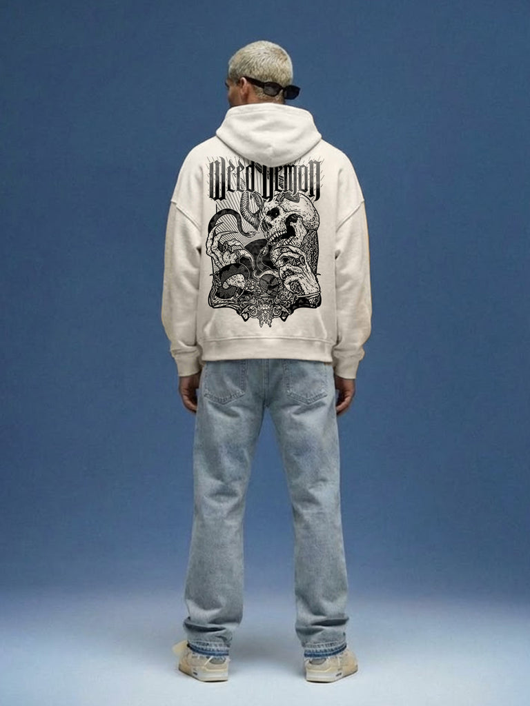Weed Demon Men Drop Shoulder Premium Terry Hoodie Success | Black