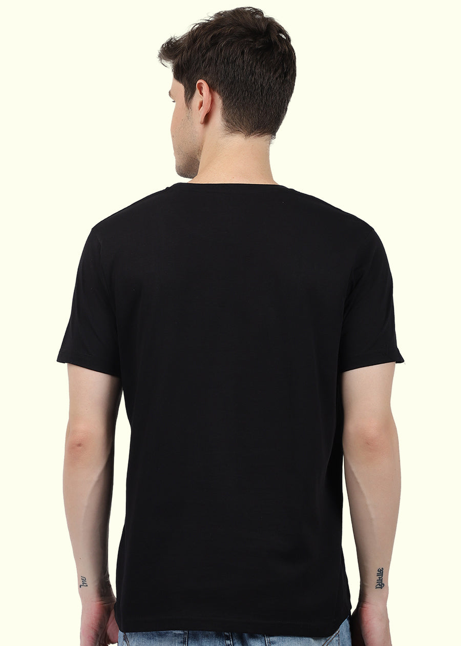 Storm Trooper Men Regular Fit Black Half Sleeve T-Shirt