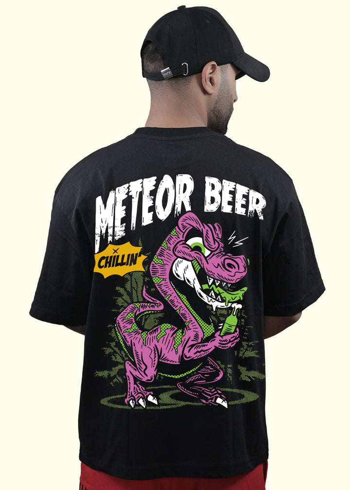 Meteor Beer Men Oversized Printed T-Shirt