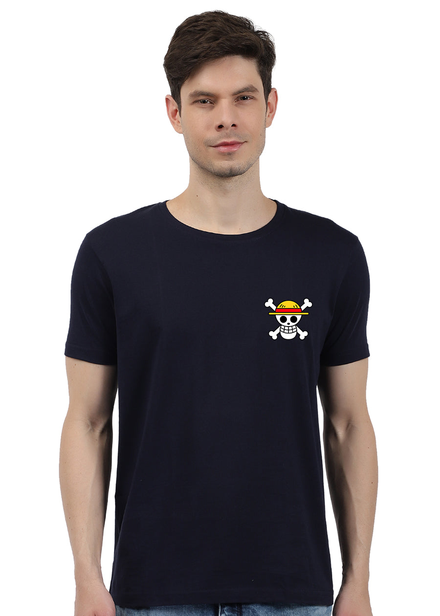 Monkey-D Luffy Men Classic Navy Half Sleeve T-Shirt