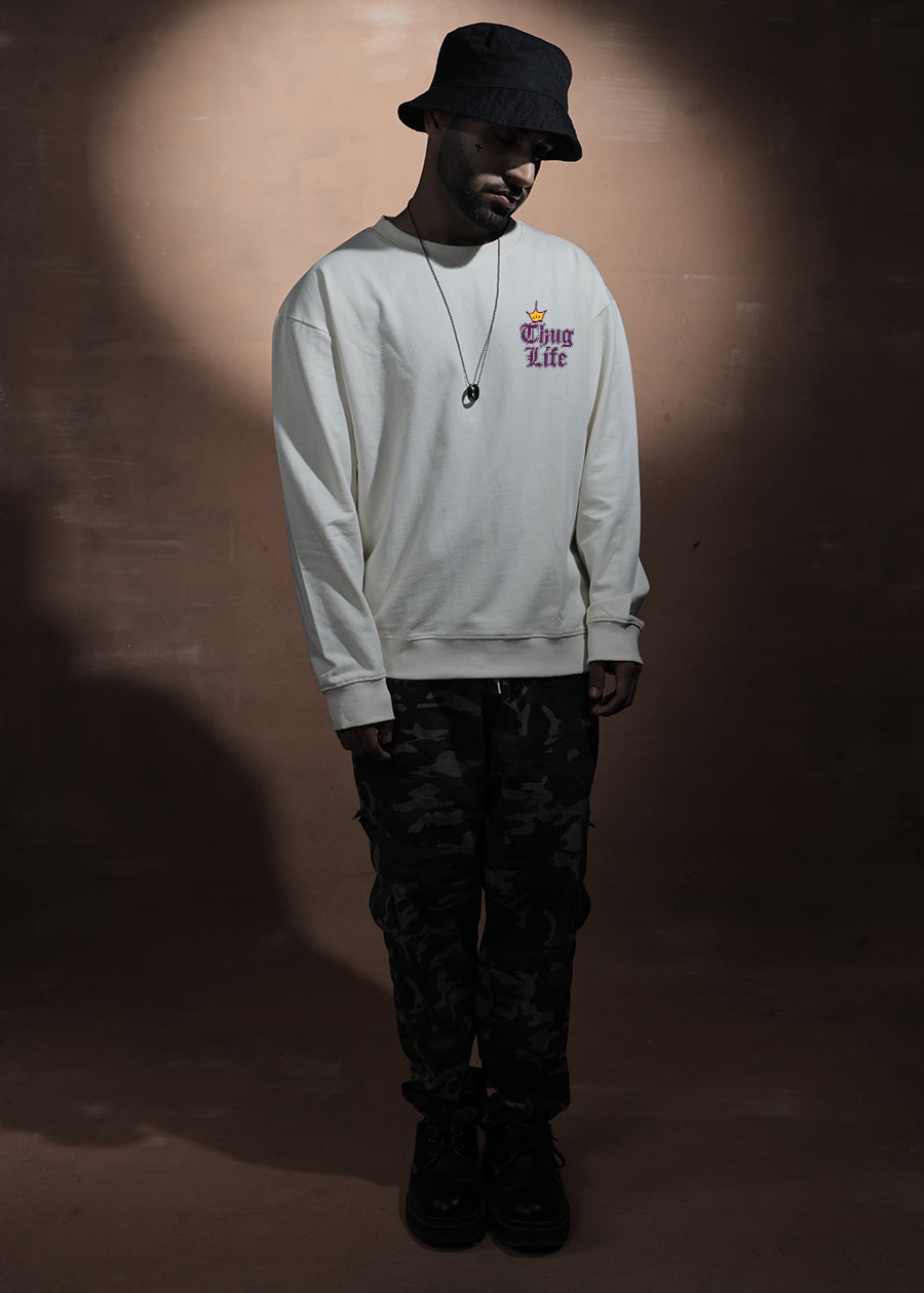 Thug Life Men Drop Shoulder Premium Terry Sweatshirt
