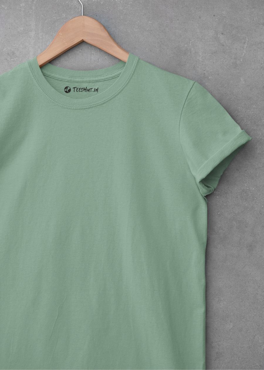 Solid Men Half Sleeve T-Shirt - Mint Green