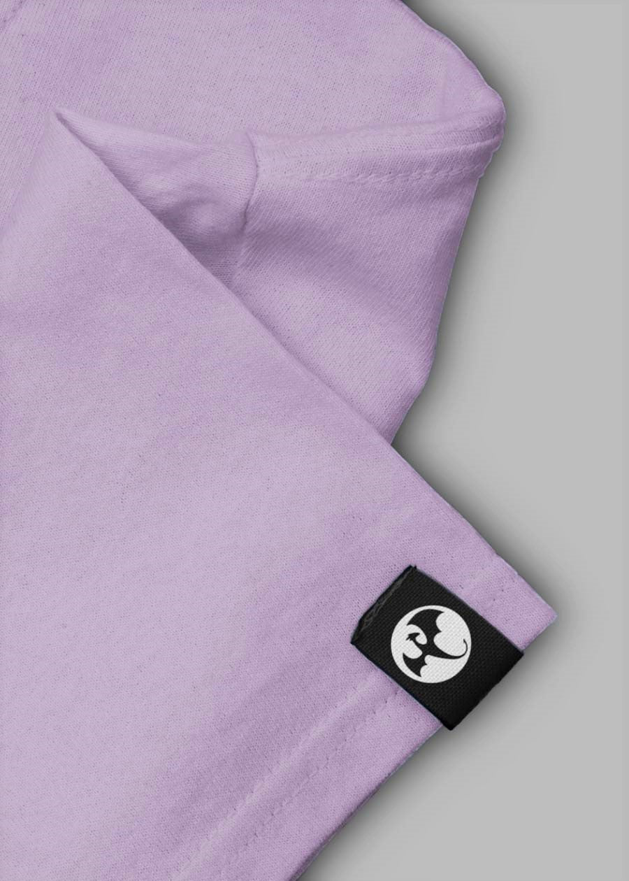 Solid Men Half Sleeve T-Shirt - Lilac