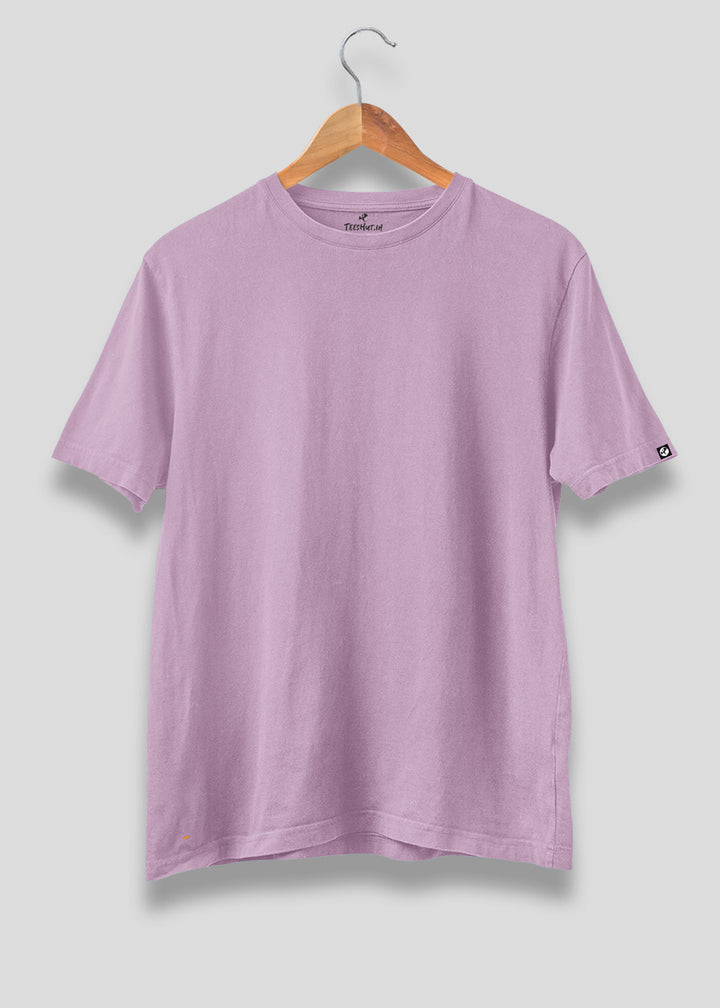 Solid Men Half Sleeve T-Shirt - Lilac