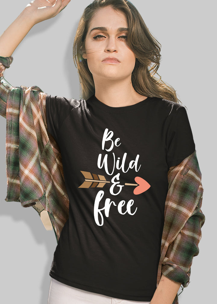 Wild and Free Women half sleeve T-shirt