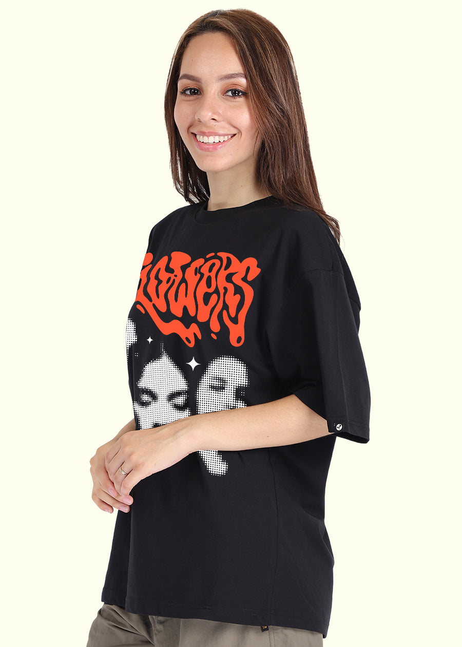 Flowers Women Oversized Printed T-Shirt | Shop Now | Pronk