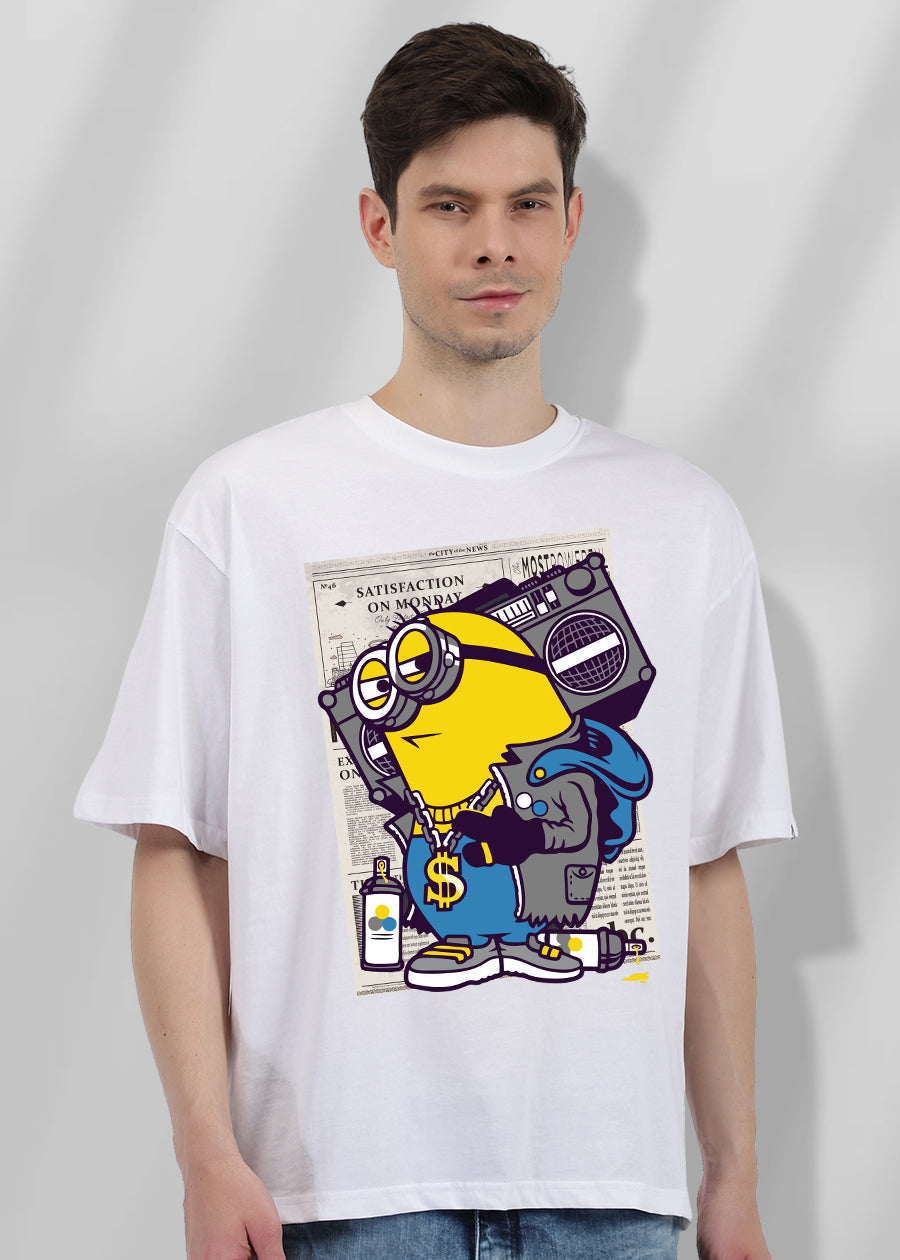 Savage Minion Men Oversized Printed T-Shirt